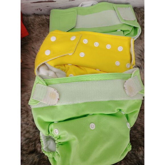 Kawaii Baby Reusable Cloth Diapers Adjustable Fit Multi-Color Pack Of 6 With Sna - Picture 2 of 8